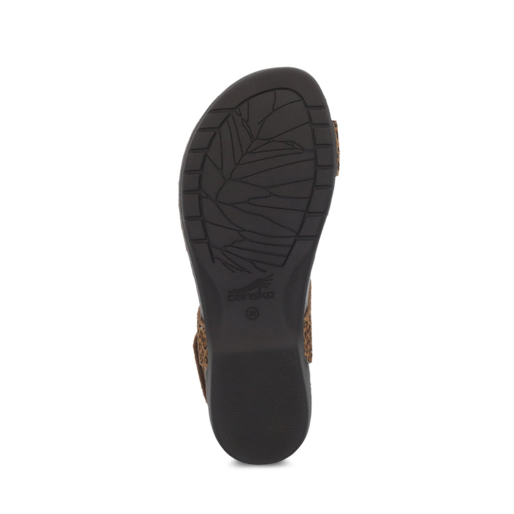 Dansko Reece Leopard Suede Sandal Sole