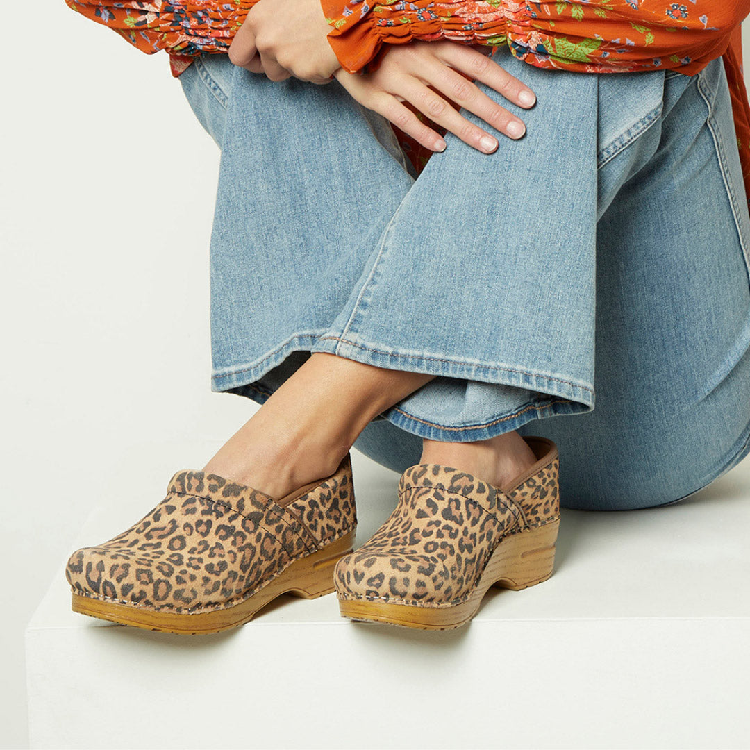 Dansko leopard clearance print clogs